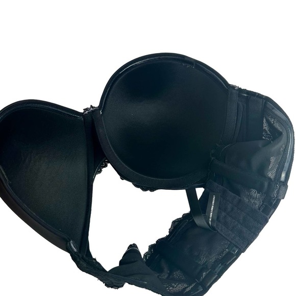 Torrid Curve Strapless Bra Plus‎ sz. 40 F Black Lightly Lined Smooth - Picture 8 of 9